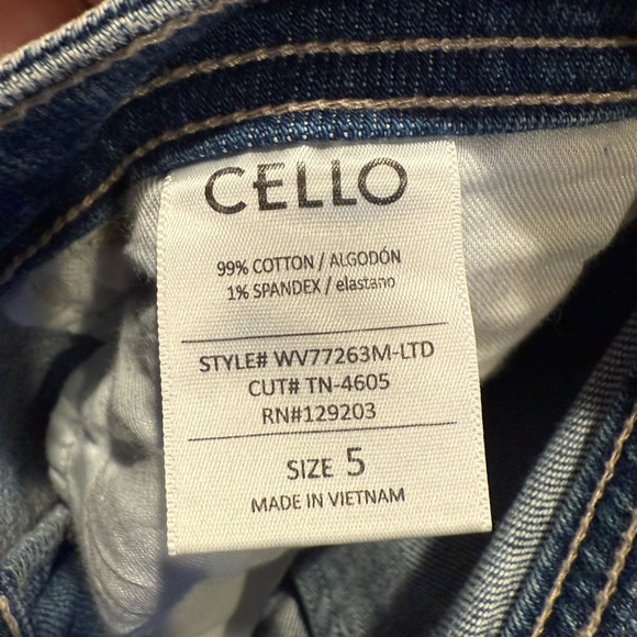 Cello Distressed Skinny Jeans in Blue - Picture 3 of 3